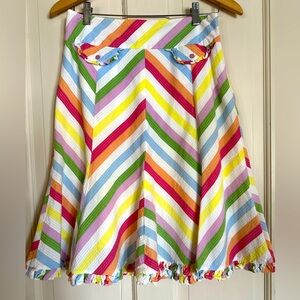Odille rainbow cotton skirt from Anthropology. Size 4.